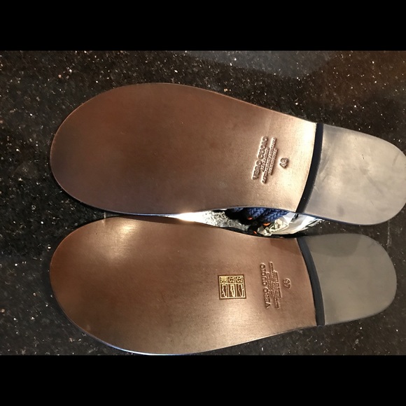 Blue handmade all leather sandal-12/13